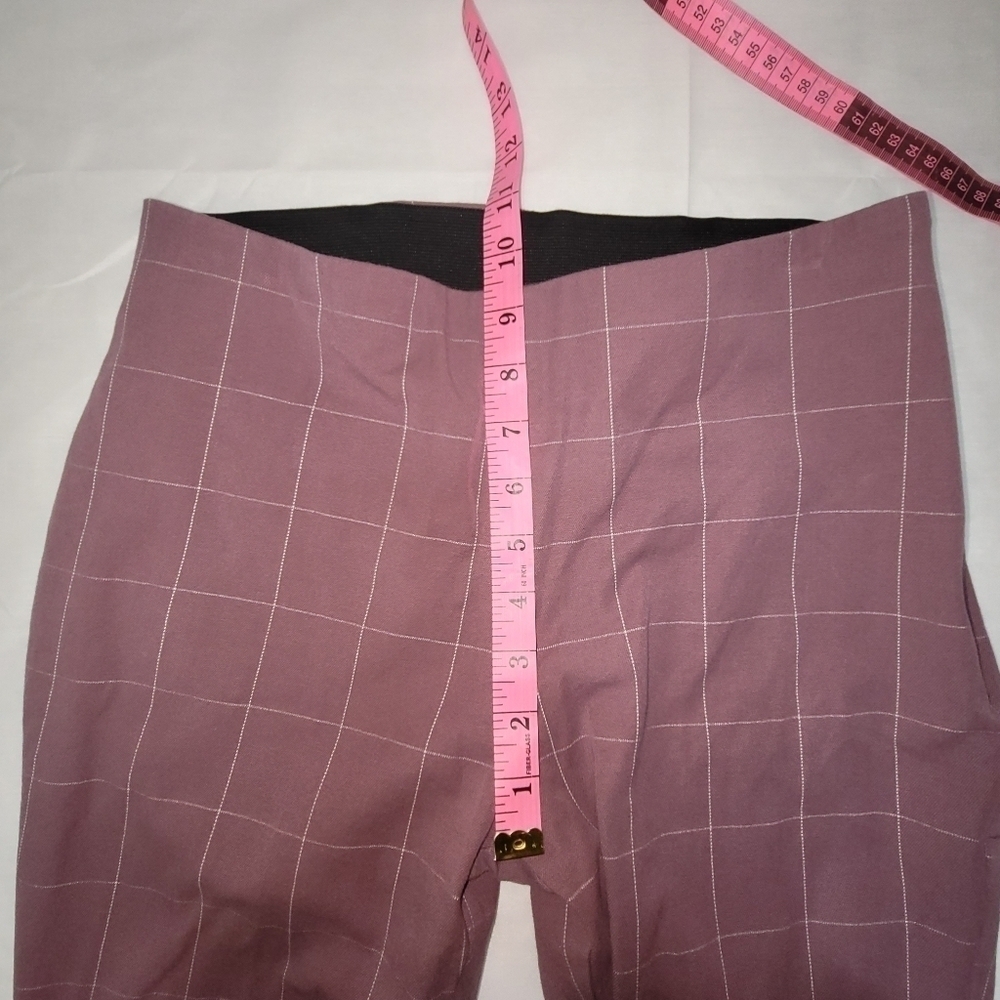 a new day Stretch Skinny Pale Plum Plaid Women's Dress Pants Size 6 - Picture 10 of 13